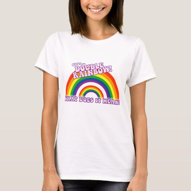 Doppeltes Regenbogent-shirt T-Shirt (Vorderseite)