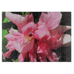 Doppeltes rosa Hibiskus-Schneidbrett Schneidebrett