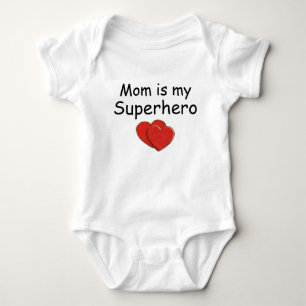 Doppeltes Rotes Herz in Liebe + Ihr Backgr. Ideen Baby Strampler