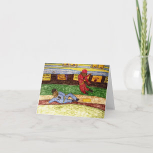 Doppeltes Spiel notecard Karte