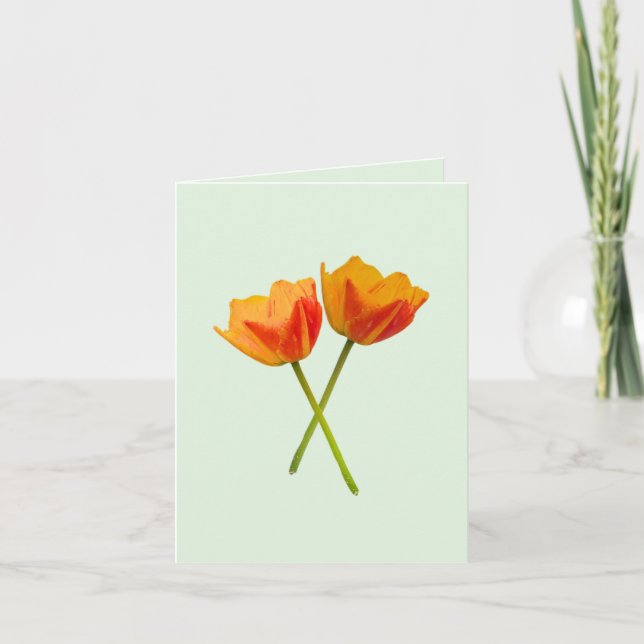 Doppeltes Tulpenbild Dankeskarte (Vorderseite)