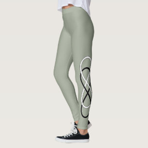 Doppeltes Unendlichkeitsschwarzes u. -WEISS + Ihre Leggings