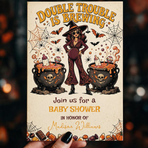 Doppeltes Unheil braut sich zusammen Halloween-Zwi Einladung