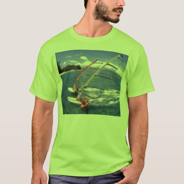 Doppeltes versah windsurf mit Seiten T-Shirt (Vorderseite)