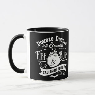 Doppeltoil und Trouble Cauldron Halloween Tasse