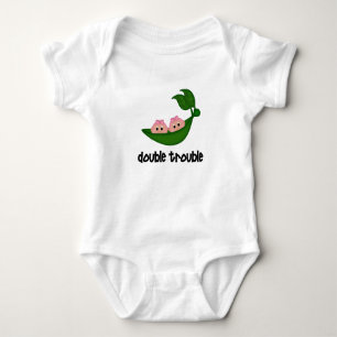 Doppeltrouble Girl Twin Closing Baby Strampler