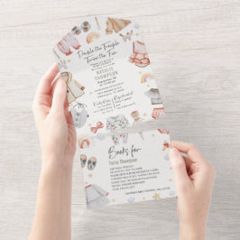 Doppeltrouble Kleidung Twins Girls Books Baby Show All In One Einladung