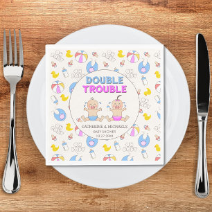 Doppeltrouble Twin Boy & Girl Baby Dusche Serviette
