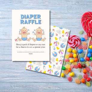 Doppeltrouble Twin Boys Babydusche Begleitkarte