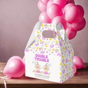 Doppeltrouble Twin Girls Babydusche Geschenkschachtel