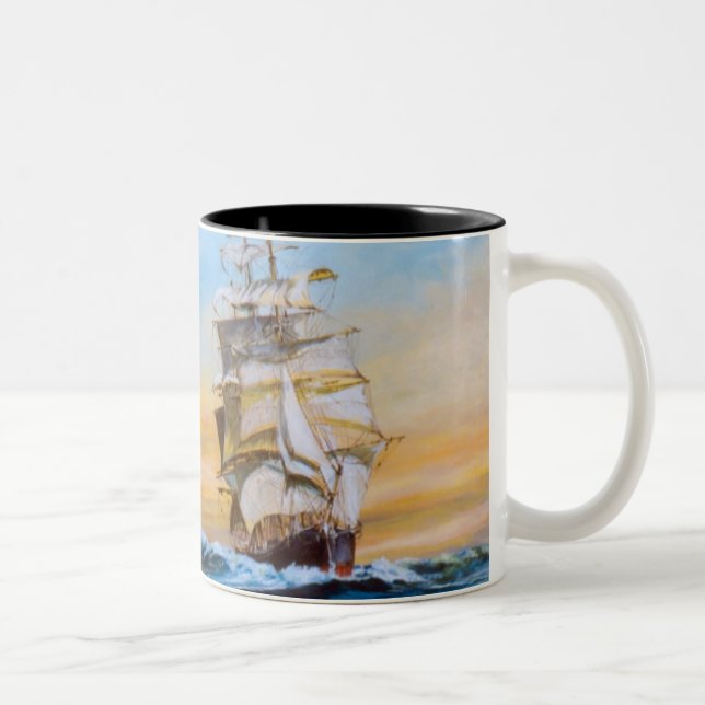 Doppelüberfahrt-Tasse Zweifarbige Tasse (Rechts)