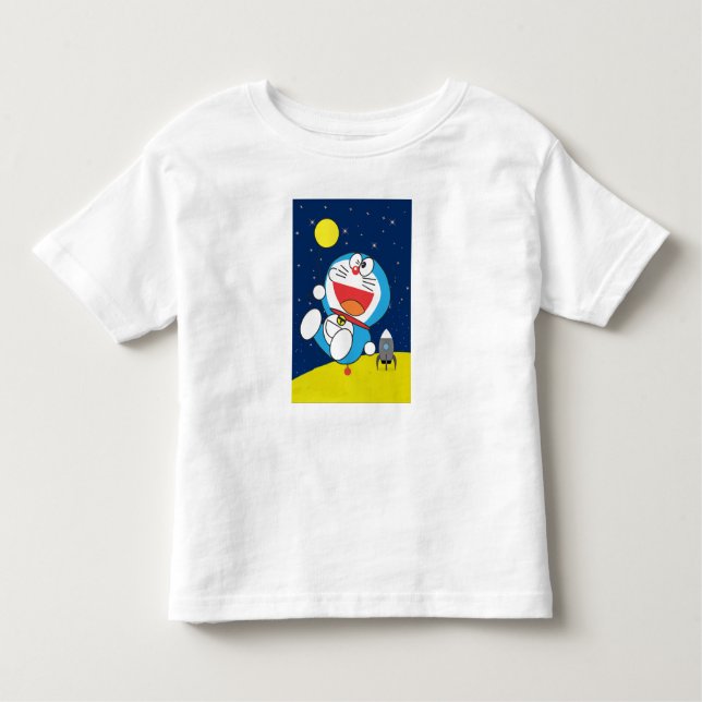 Doraemon at Space Adventure Design  Kleinkind T-shirt (Vorderseite)