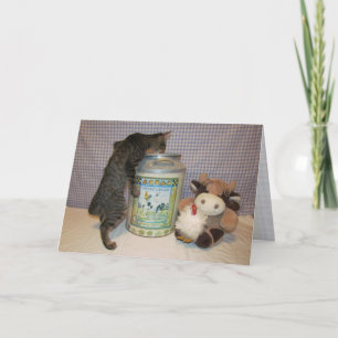 Doras Geburtstagsparty - Katze / Kitten Geburtstag Karte