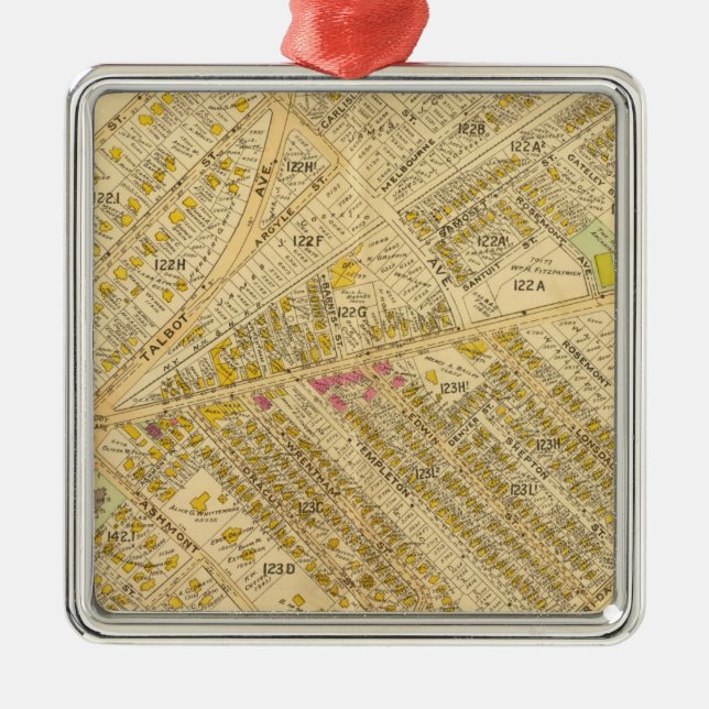 Dorchester, Massachusetts 2 Silbernes Ornament (Vorne)