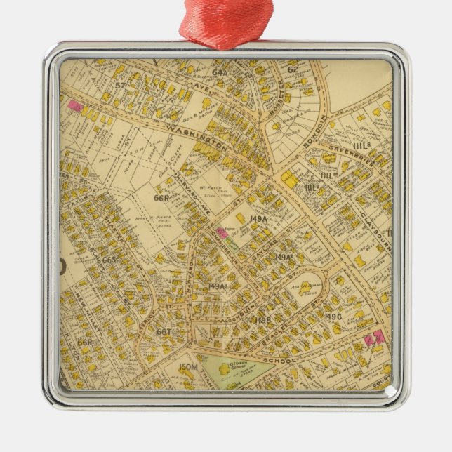 Dorchester, Massachusetts 4 Ornament Aus Metall (Vorne)