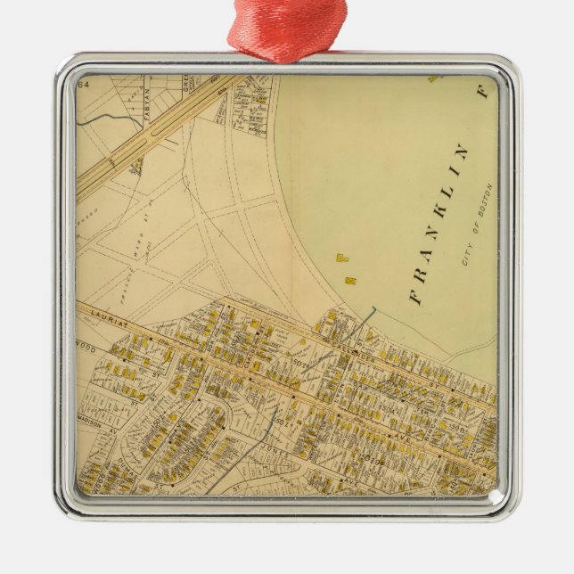 Dorchester, Massachusetts Ornament Aus Metall (Vorne)
