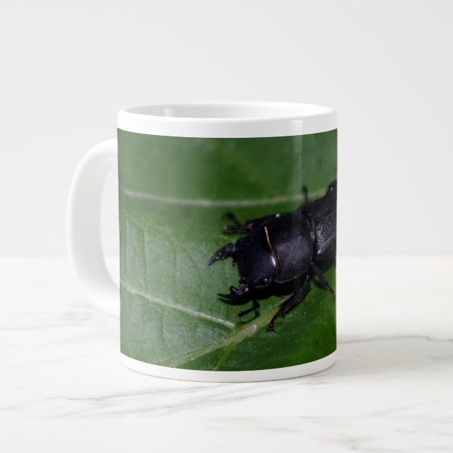 Dorcus parallelipipedus , der kleinere Hirschkäfer Jumbo-Tasse (Vorderseite Links)