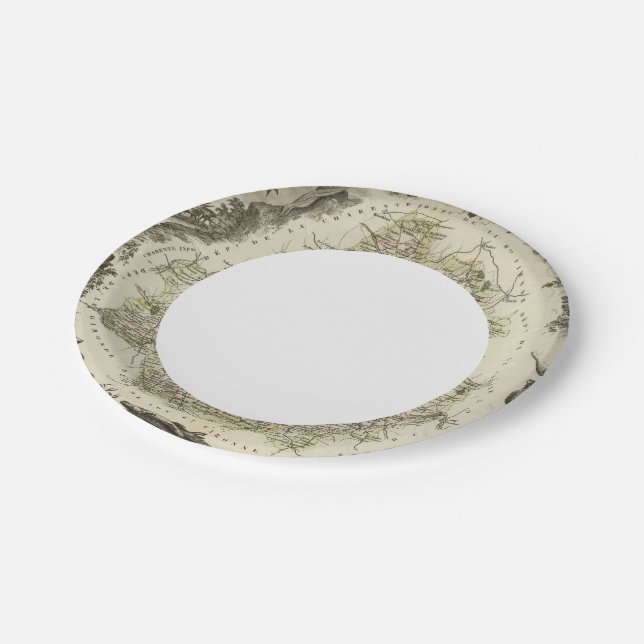 Dordeogne Pappteller (Schrägansicht)