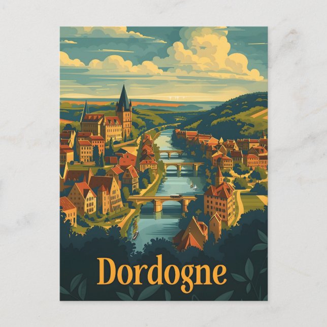 Dordogne Frankreich Postkarte (Vorderseite)