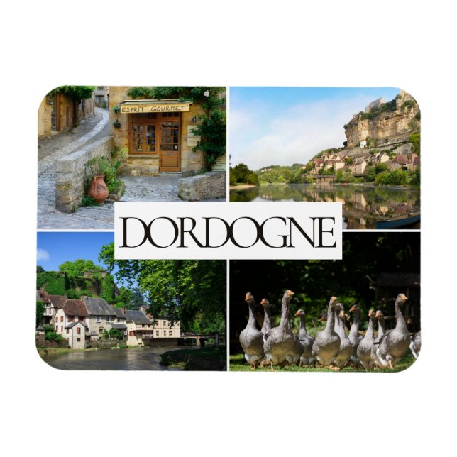 Dordogne Landschaften sammeln Foto für Reisen Magnet (Horizontal)