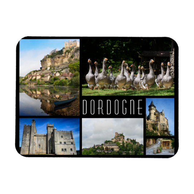 Dordogne Landschaften sammeln Foto für Reisen Magnet (Horizontal)