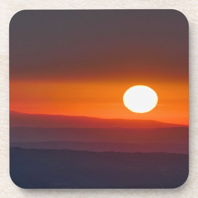 Dordogne Sonnenaufgang Getränkeuntersetzer (Vorderseite)