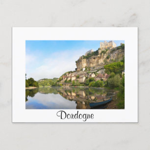 Dordogne und Beynac-et-Cazenac-weiße Postkarte