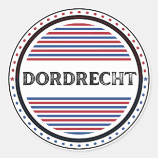 Dordrecht City Pride Emblem – Niederländische Iden Runder Aufkleber