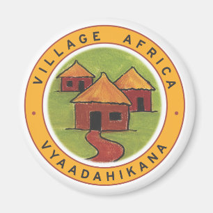 Dorf-Afrika-Kühlschrankmagnet! Magnet