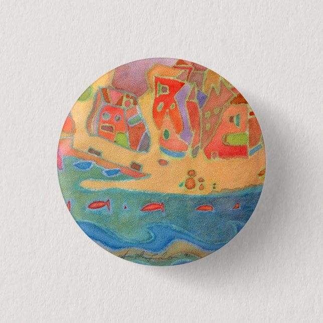 Dorf am Meer Button (Vorderseite)
