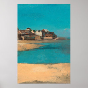 Dorf am Meer in der Bretagne von Odilon Redon Poster