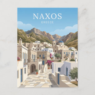 Dorf Apeiranthos Griechenland Postkarte
