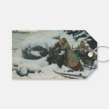 Dorf Burnt im Winter (von Albert Edelfelt)