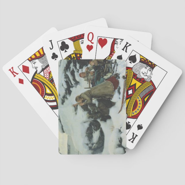 Dorf Burnt im Winter (von Albert Edelfelt) Spielkarten (Rückseite)