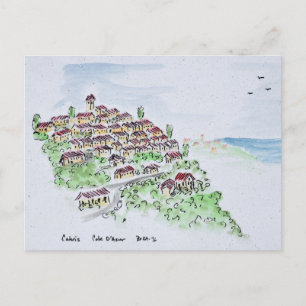 Dorf Cabris auf dem Hügel Provence, Frankreich Postkarte
