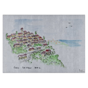 Dorf Cabris auf dem Hügel Provence, Frankreich Schneidebrett