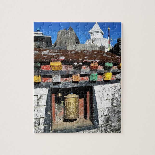 Dorf Chaurikharka, Everest Trek & Stupa /Nepal Puzzle (Vertikal)