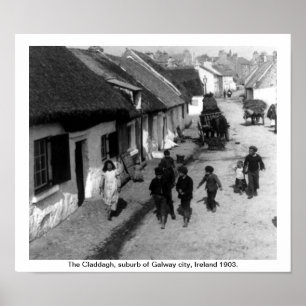 Dorf Claddagh - Galway Irland 1903 Poster