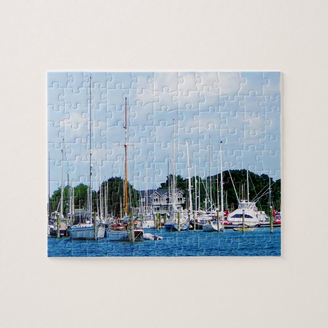Dorf-Dock bei Wickford RI Puzzle (Horizontal)