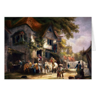 Dorf-Festival-Karte KRW Vintage