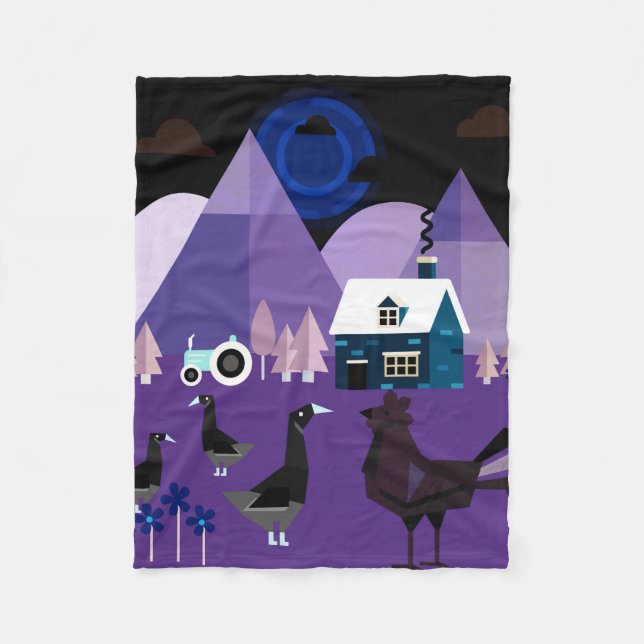 Dorf Fleecedecke (Vorderseite)