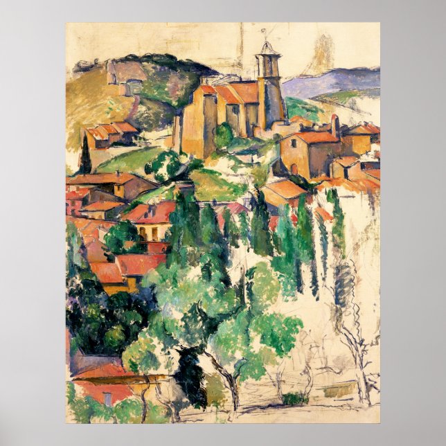 Dorf Gardanne, Paul Cézanne Poster (Vorne)