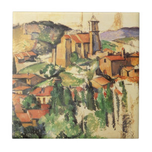 Dorf Gardanne von Paul Cezanne, Vintage Art Fliese