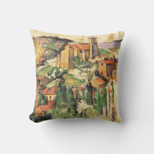 Dorf Gardanne von Paul Cezanne, Vintage Art Kissen