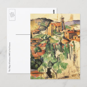 Dorf Gardanne von Paul Cezanne, Vintage Art Postkarte