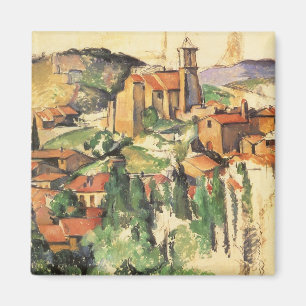 Dorf Gardanne von Paul Cezanne, Vintage Kunst Magnet