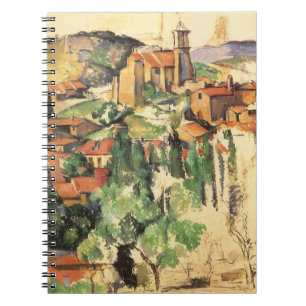 Dorf Gardanne von Paul Cezanne, Vintage Kunst Notizblock