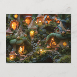 Dorf Gnome Feiertagspostkarte