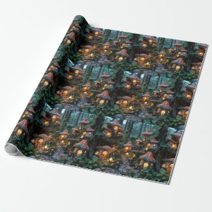 Dorf Gnome zur Zeit des Abends Geschenkpapier