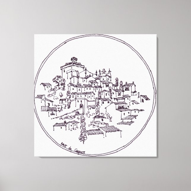 Dorf Haut de Cagnes | Provence, Frankreich Leinwanddruck (Vorderseite)